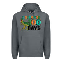 Rock i survived 100 days Premium Hoodie - MaliasSmallBusiness