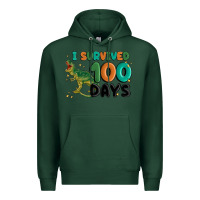 Sports Green i survived 100 days Premium Hoodie - MaliasSmallBusiness