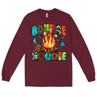Burgundy bonfire Long Sleeve Tee - Zillion Design Studio