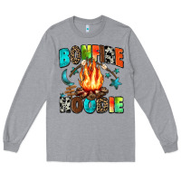 Heather Grey bonfire Long Sleeve Tee - Zillion Design Studio