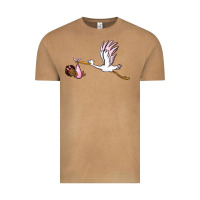 Vintage Camel stork with black baby girl Vintage Tee - BarkalooDesign