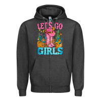 Charcoal Heather let's go girls Zipper Hoodie - Zillion Design Studio