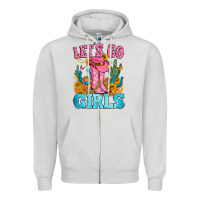 Dove Grey let's go girls Zipper Hoodie - Zillion Design Studio