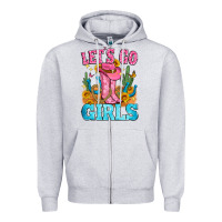 Heather Grey let's go girls Zipper Hoodie - Zillion Design Studio