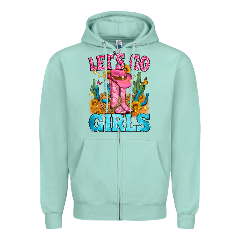 Let's Go Girls Zipper Hoodie by Zillion Design Studio | Teevron