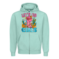 Seafoam let's go girls Zipper Hoodie - Zillion Design Studio