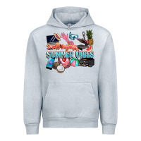 Heather Grey small businesses summer vibe Urban Hoodie - NancyCooperArtShop