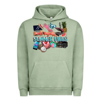 Pigment Oil Green small businesses summer vibe Urban Hoodie - NancyCooperArtShop