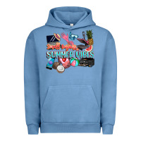 Pigment Pebble Blue small businesses summer vibe Urban Hoodie - NancyCooperArtShop