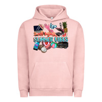 Pigment Salmon small businesses summer vibe Urban Hoodie - NancyCooperArtShop