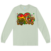 Matcha juneteenth heart Long Sleeve Tee - texasbilliewilder