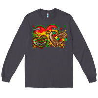 Smoke juneteenth heart Long Sleeve Tee - texasbilliewilder