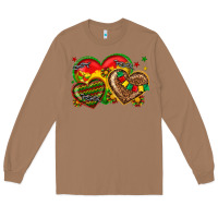 Toasted Coconut juneteenth heart Long Sleeve Tee - texasbilliewilder