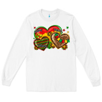 White juneteenth heart Long Sleeve Tee - texasbilliewilder