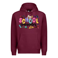 Burgundy school counselor Premium Hoodie - MaliasSmallBusiness