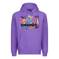 Purple school counselor Premium Hoodie - MaliasSmallBusiness