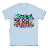 Dusty Blue racing girl Classic Tee - Zillion Design Studio