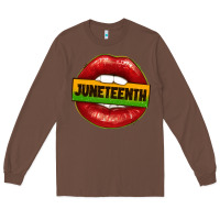 Chestnut juneteenth lips Long Sleeve Tee - texasbilliewilder