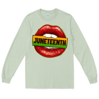 Matcha juneteenth lips Long Sleeve Tee - texasbilliewilder