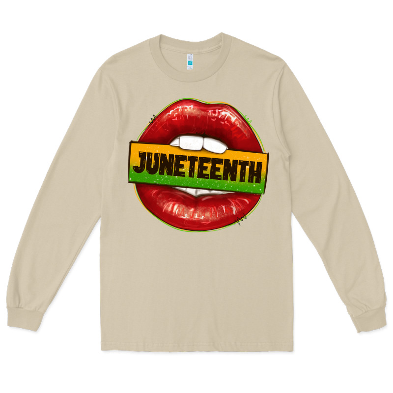 Juneteenth Lips Long Sleeve Tee by texasbilliewilder | Teevron