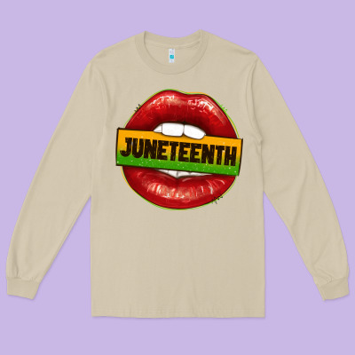 Long Sleeve Tee juneteenth lips