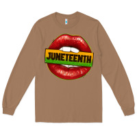 Toasted Coconut juneteenth lips Long Sleeve Tee - texasbilliewilder