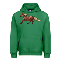 Emerald running horse Urban Hoodie - NancyCooperArtShop
