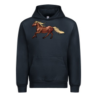 Navy running horse Urban Hoodie - NancyCooperArtShop