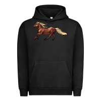 Pigment Black running horse Urban Hoodie - NancyCooperArtShop