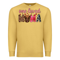 Antique Gold highland cow one loved mama Premium Sweatshirt - JahusDesignShop