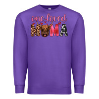 Purple highland cow one loved mama Premium Sweatshirt - JahusDesignShop