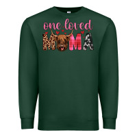 Sports Green highland cow one loved mama Premium Sweatshirt - JahusDesignShop