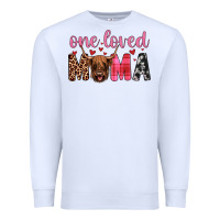 White highland cow one loved mama Premium Sweatshirt - JahusDesignShop