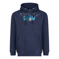 Navy winter let it snow Heavyweight Hoodie - JahusDesignShop
