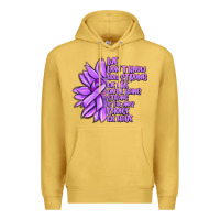 Antique Gold purple pancreatic cancer sunflower and cancer ribb Premium Hoodie - MaliasSmallBusiness