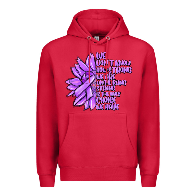 Purple Pancreatic Cancer Sunflower And Cancer Ribb Premium Hoodie by MaliasSmallBusiness | Teevron