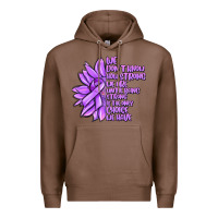 Chestnut purple pancreatic cancer sunflower and cancer ribb Premium Hoodie - MaliasSmallBusiness