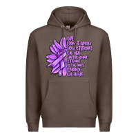 Coffee purple pancreatic cancer sunflower and cancer ribb Premium Hoodie - MaliasSmallBusiness