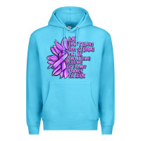 Ocean Blue purple pancreatic cancer sunflower and cancer ribb Premium Hoodie - MaliasSmallBusiness