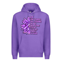 Purple purple pancreatic cancer sunflower and cancer ribb Premium Hoodie - MaliasSmallBusiness