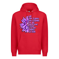 Red purple pancreatic cancer sunflower and cancer ribb Premium Hoodie - MaliasSmallBusiness
