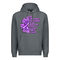 Rock purple pancreatic cancer sunflower and cancer ribb Premium Hoodie - MaliasSmallBusiness