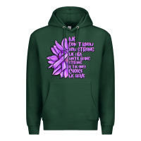 Sports Green purple pancreatic cancer sunflower and cancer ribb Premium Hoodie - MaliasSmallBusiness