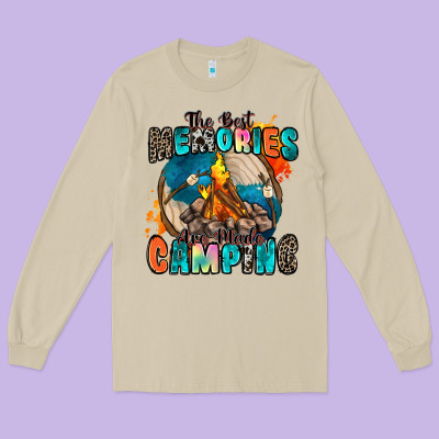 The Best Memories Are Made Camping Long Sleeve Tee Designed By Zillion Design Studio