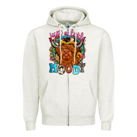 Oatmeal Heather just a little moody Zipper Hoodie - Zillion Design Studio