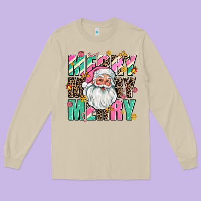 Merry Merry Merry Long Sleeve Tee Designed By Adodesignshop