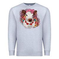 Heather Grey heifer valentines Premium Sweatshirt - JahusDesignShop