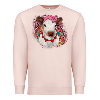 Pale Pink heifer valentines Premium Sweatshirt - JahusDesignShop