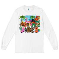 White summer vibes camp Long Sleeve Tee - Zillion Design Studio