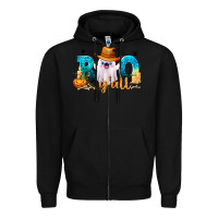 Black Boo Y'all Zipper Hoodie - texasbilliewilder